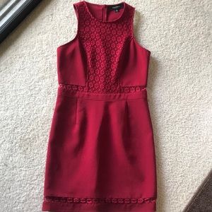 Fitted Burgundy Lace Dress